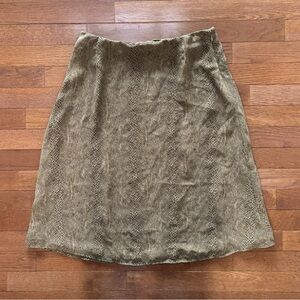 Liz Claiborne Y2K Vintage A-Line Snakeskin Print Mini Skirt